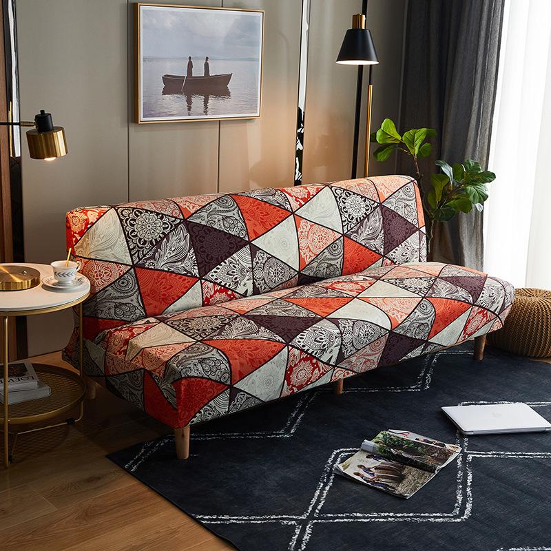 Elastic All-inclusive Sofa Bed Cover Folding Sofa Bed Milk Silk Sanding Elastic Sofa Cover