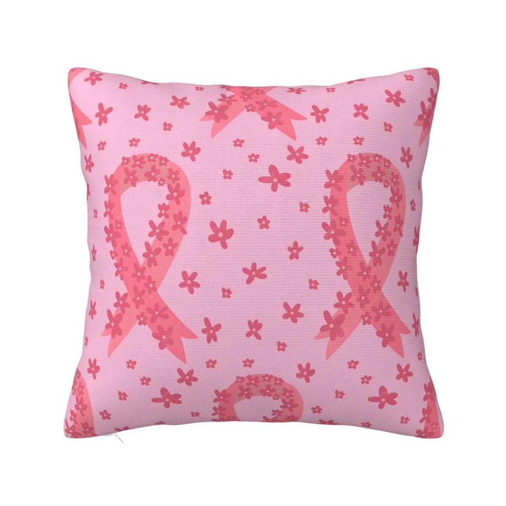 Tackle Breast Cancer Football Pillowcase Polyester Cushion Cover Gift Pillow Case Cover Home Zipper 40X40cm