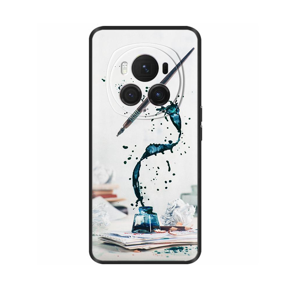 For Honor Magic6 Pro 5G Case Black Bumper Soft TPU Silicone Funda Capa for Honor Magic6 Magic 6 Pro Lite 5G Back Cover Coque Bag