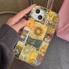 European American Retro Graffiti Phone Case For iPhone 16 15 14 13 12 11 Pro Max X XR XS MAX 7 8 Plus Mini Fashion Cover