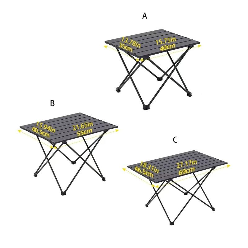 Scratch Resistant Camping Table Aluminum Alloys Light Weight Travel Table for Outdoor Activity