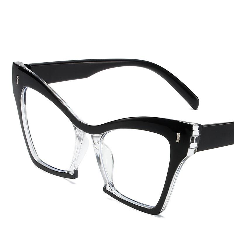 Big Cat Eye Computer Glasses Frame Women Men Anti Blue Light Square Eyewear Blocking Glasses Optical Spectacle Eyeglasses