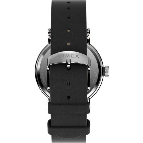 Timex Men's Standard Sub-Second 40mm Watch, Black/Silver Tone, One Size