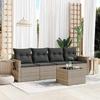 VidaXL Garden Lounge Set with Cushions 5 Pcs, Patio Sofas, Patio Furniture Set, Outdoor Furniture, Grey 3219891