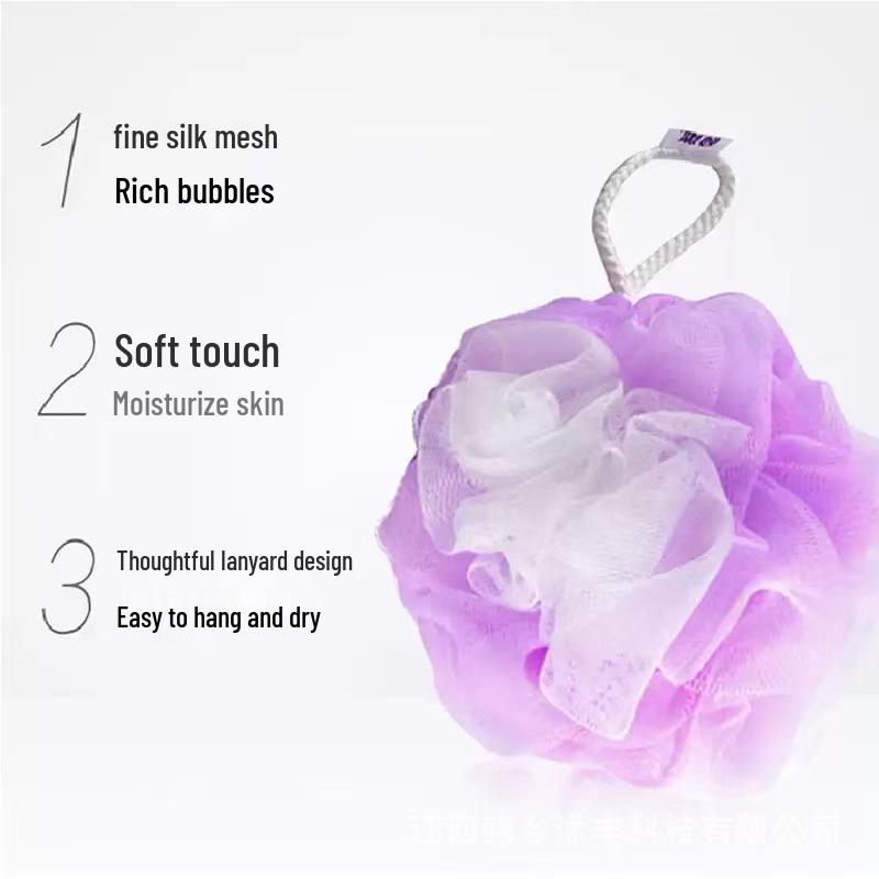 Ultra-Soft Bath Flower Loofah: Quick Clean & Refreshing Skin Mesh Ball