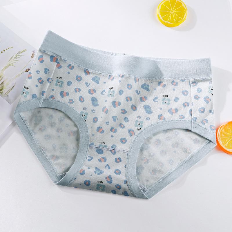 Cotton Printed Mid-Waist Women's Underwear - Cute Thongs