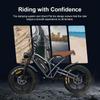 Jansno X50 250W motor+48V14AH battery, 20 * 4.0-inch tires, disc brake, Ximano 7-speed, maximum speed 40-45KM/H electric bicycle