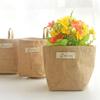 Nordic Style Small Hanging Wall Pocket Storage Basket Sack Sundries Organizer Cosmetic Organizer Cotton Linen Toy Storage Bag