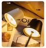 Rechargeable High-Leg Iron Table Lamp - Outdoor Touch-Control, Three-Color USB Light for Restaurants