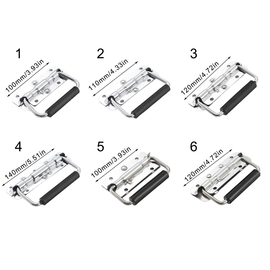 Pack Of 5 Spring Loaded Folding Handles Folding Handles with Spring Compact Designs Handle for Storage Boxes & Toolboxes