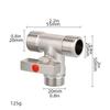 Steel Tee Stop Valve Adapter T Connector Valve Adapter Multipurpose Valves for Bidet Sprayer & Toilet Tank Installation