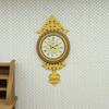 Portable Miniature Retro European Wall Clock For Dollhouses Use ABS Lightweight Design