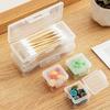 Portable Travel Medicine Box Jewelry Case Dental Floss Cotton Pad Holder Clear Plastic 1 Pcs Small Storage Organizer