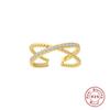 Sterling Silver Sweet Double Layer Star Moon Opening Ring For Women Finger Ring Engagement Wedding Jewelry Wholesale