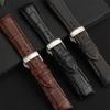 Classic 22/23/24mm Genuine Calf Leather Watchband Watch Band Strap for Tissot Watch T035627/617/407 Series Watch Band Butterfly Buckle