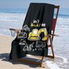 Ultra-Soft Beach Towel with Excavator Theme,Ideal for Pool - Camping, Diving - Perfect Travel Essential, Vibrant Beach Towel.