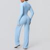 European-American Nude Feel Sports Jacket and Slimming Yoga Pants Set