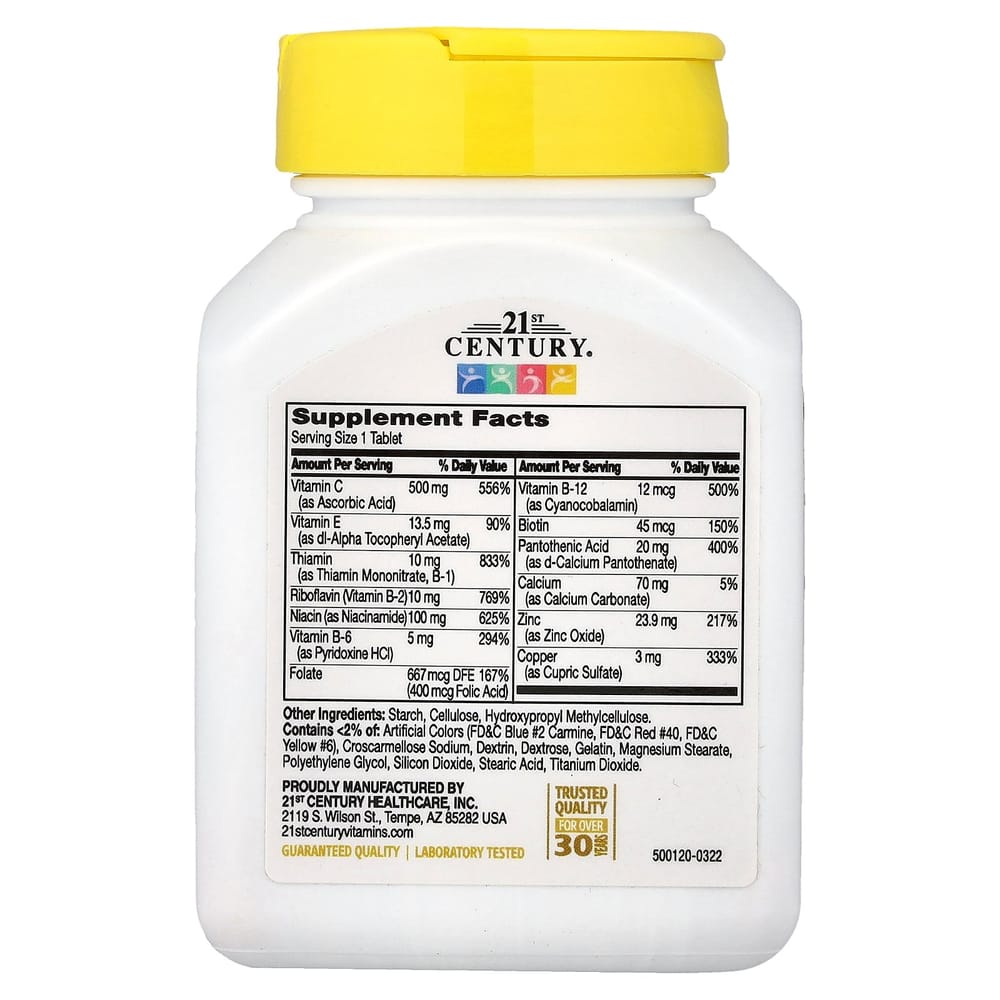 21st Century Sentry Stress B with Zinc, 66 Tablets