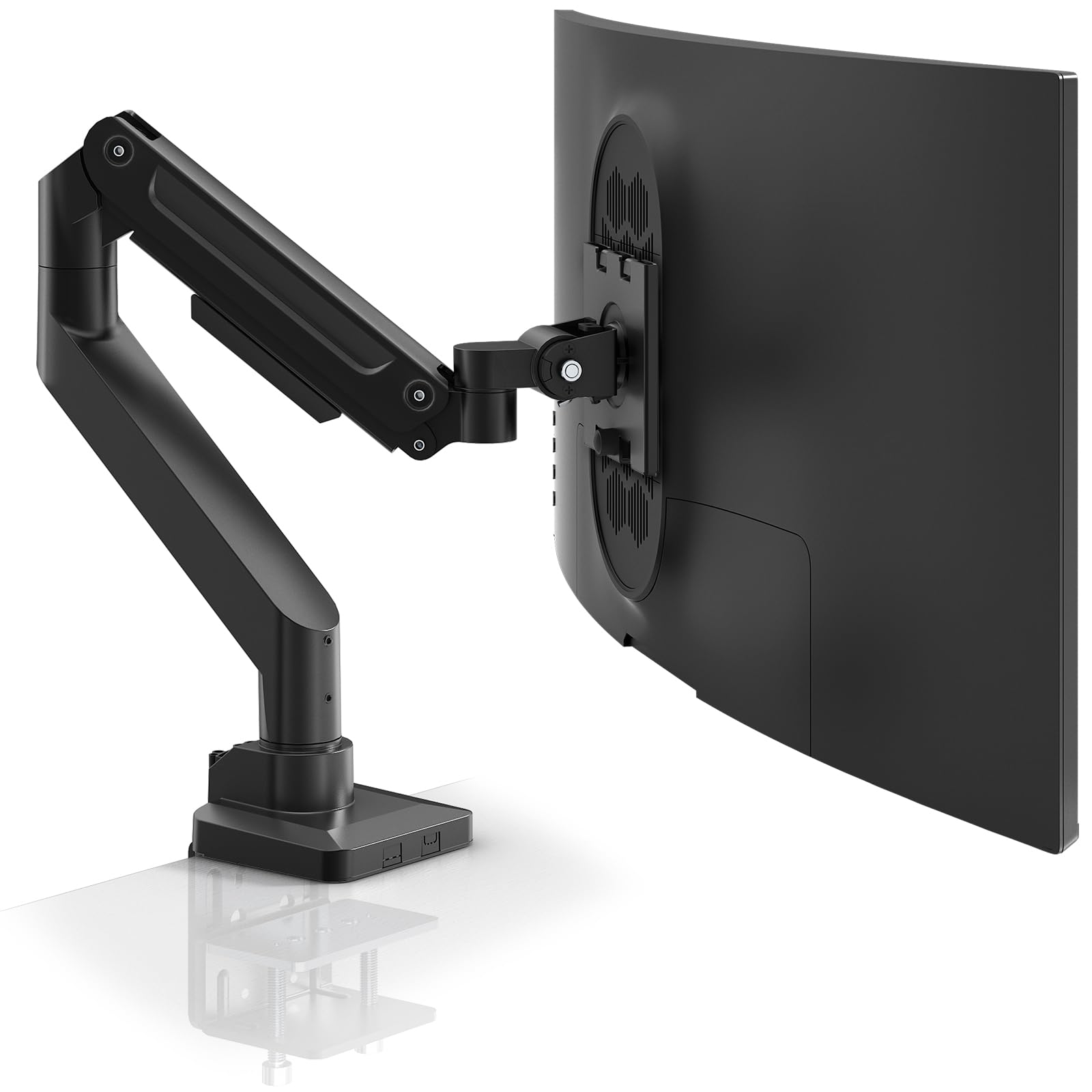 

ACCURTEK Monitor 20kg Weight Gas Monitor VESA Compatible Black Arm, 49-inch Compatible, Capacity, Spring, 5-Axis Adjustment, Ultra-Wide Compatible, чорний