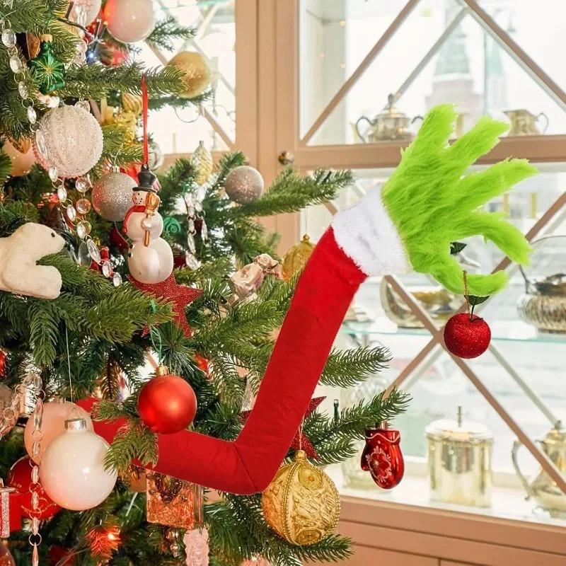1/2/4 Stück Weihnachtself Körper Baumdekoration Weihnachtsbaum Arme Weihnachten Wütendes Grünes Monster Elf Arme Weihnachtsbaumdekoration