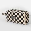 Corduroy Pencil Case Large Capacity Stationery Bag Vintage Style Zipper Pouch for School Students Unisex