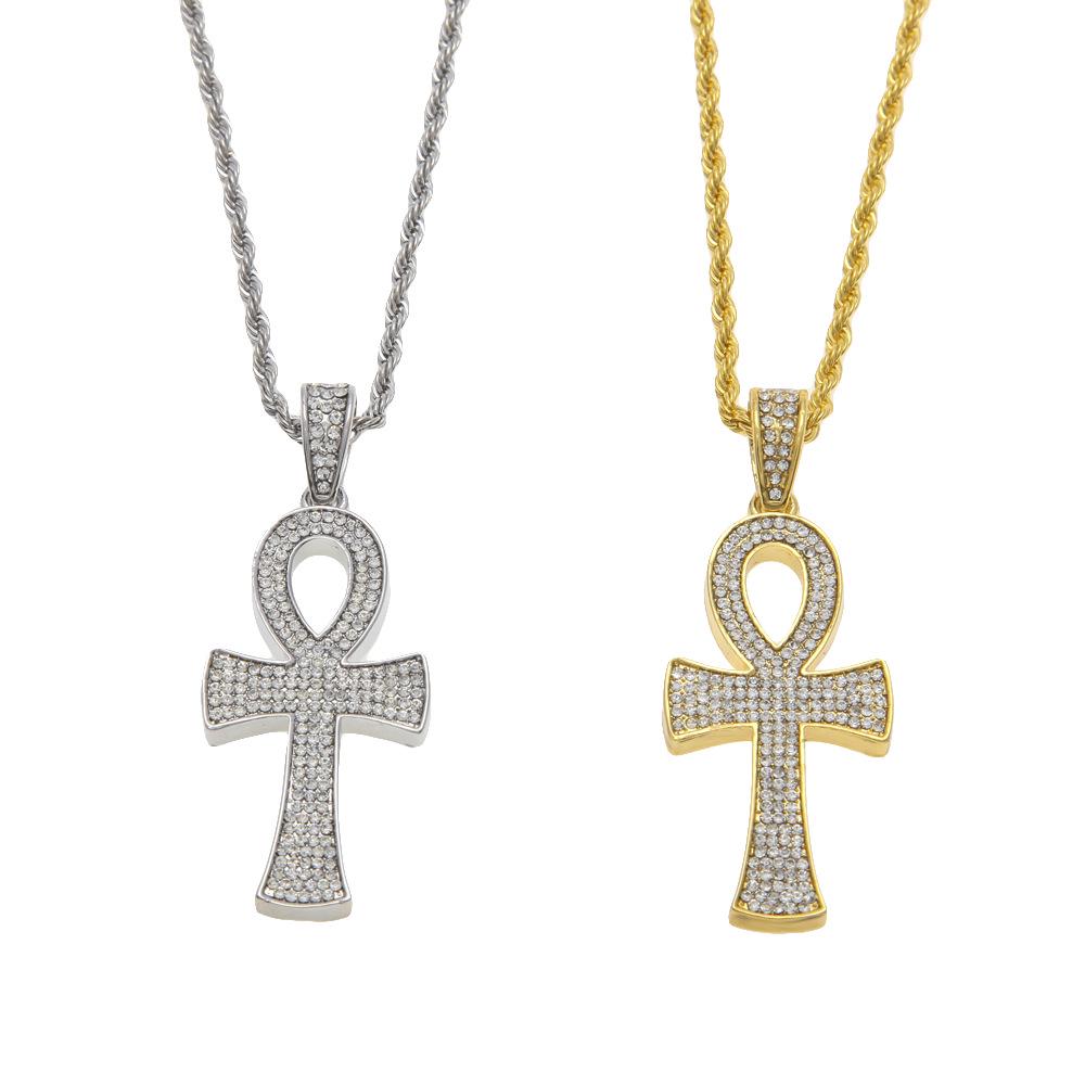 Buy Iced Out CZ Stone Ankh Cross 
