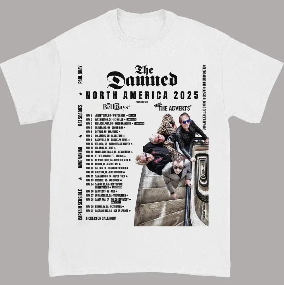 The Damned 2025 US Tour Gift For Fan S to 3XL Unisex T-Shirt L