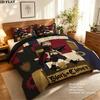 Black Clover Pattern Bedding Quilt Set Quilt Cover Pillowcase Home Birthday Gift(1 * duvet cover + 2 * pillowcase, without core)