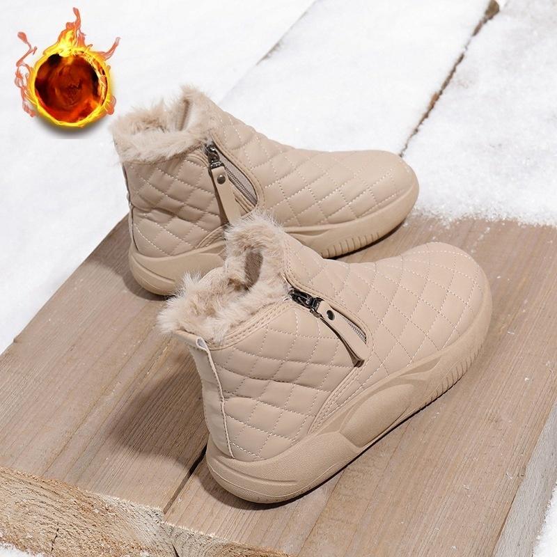

Женская обувь из хлопка, зимняя обувь нового стиля с плюшевой универсальной модной теплой толстой подошвой, повседневные зимние ботинки для студенток 39
