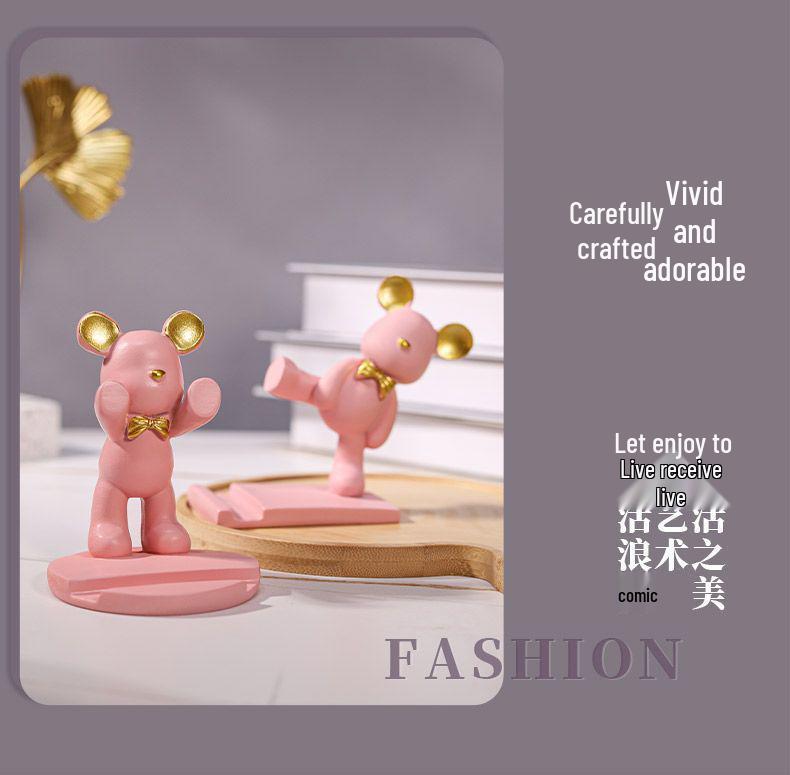 Cute Cartoon Phone & Tablet Holder: Creative Desk Ornament for Home or Office Gifts
