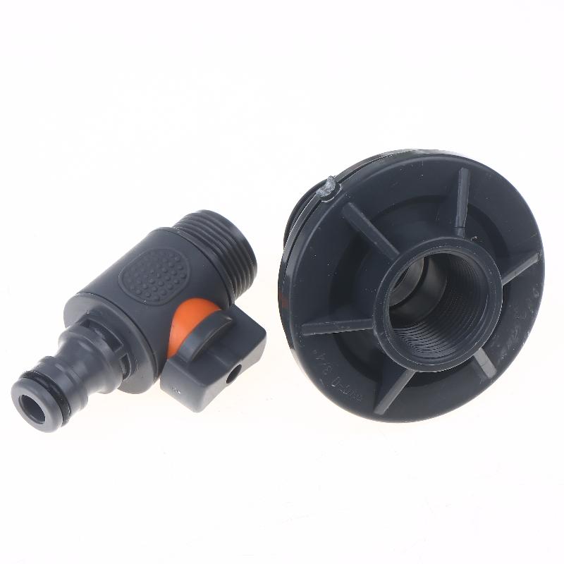Adattatore per Barile d'Acqua in PVC, Adattatore Durevole per Serbatoio d'Acqua con Valvola, Kit Connettore per Raccolta Acqua Piovana a Installazione Rapida