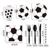 Soccer-Themed World Cup Party Decorations: Disposable Paper Plates, Cups, Napkins, and Tableware Sets