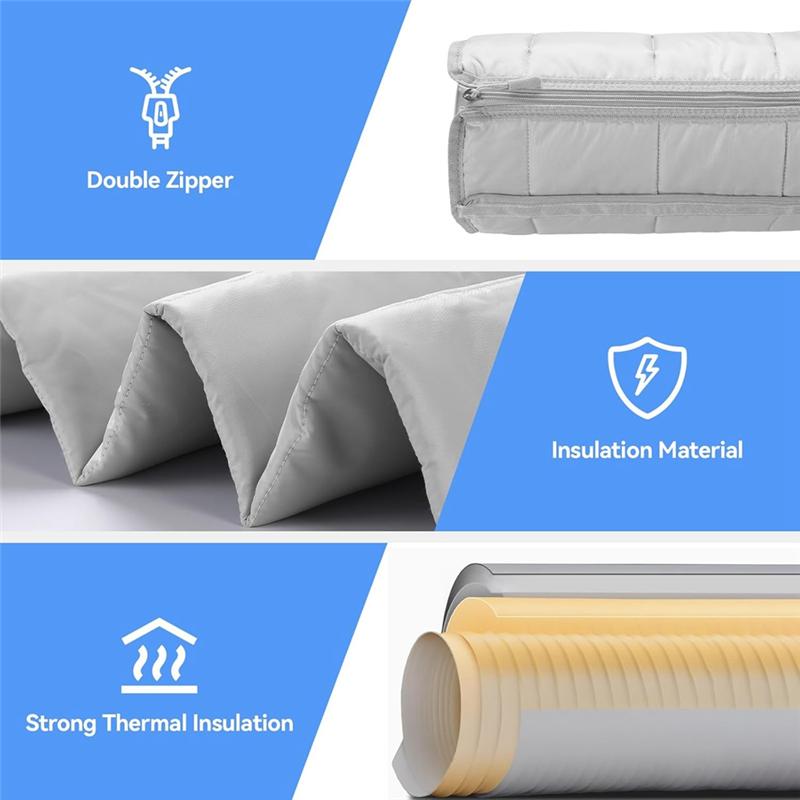 B97A-Portable Air Conditioner Hose Cover For 5" & 5.9" Diameter AC Exhaust Hoses Tube For Heat Reduction