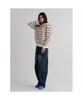 8SECONDS Striped Half-Zip Ivory