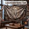 Animals Theme Throw Blanket Custom Name Text Personalized Blanket Soft Cozy Blanket for Home Sofa Bed
