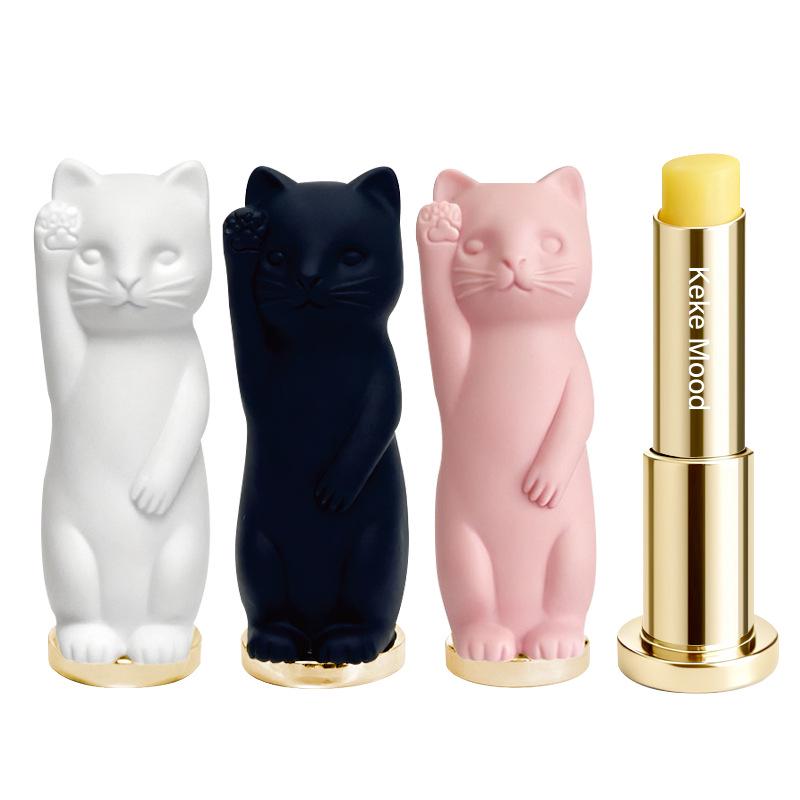 kekemood Lucky Cat Long-Lasting Moisturizing Lipstick - Mirror Finish, Hydrating, Plumps Lips, Reduces Lip Lines, Student-Friendly