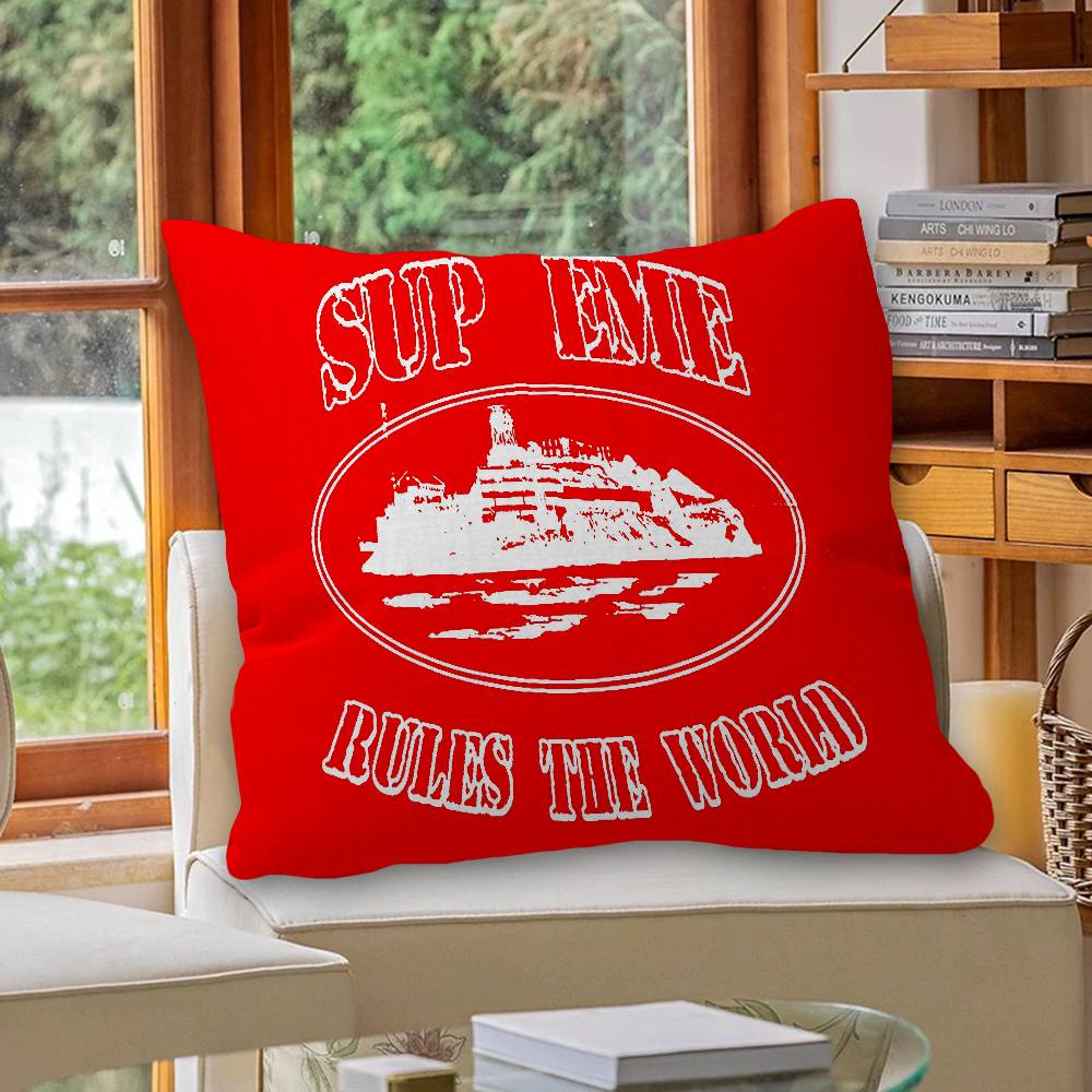 Devil's Island English C-Corteiz Office Cushion Pillowcase Car Cushion Cover45X45CM Lumbar Pillowcase Sofa Pillowcover