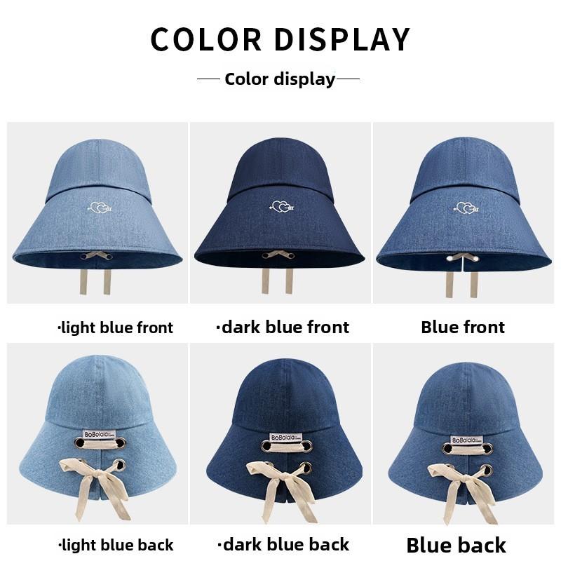 Lightweight Cotton Love Heart Print Fisherman Hat With Large Brim For Summer Sun Protection