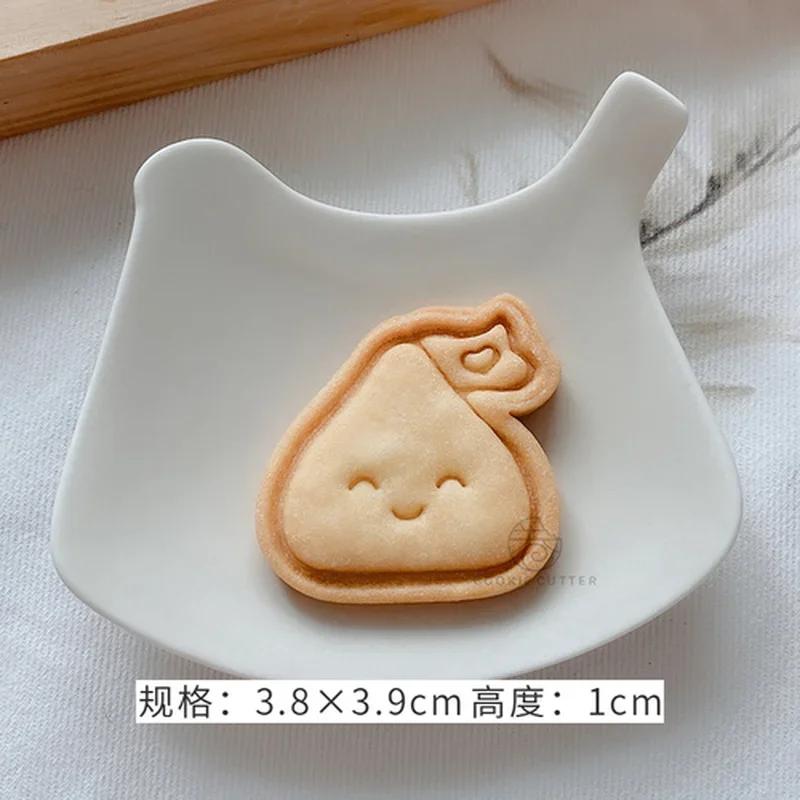 Valentine's Day Cookie Cutters Mini Cartoon Biscuit Mold Rose Flower Heart-shaped Cookie Stamps Household Pressable Baking Mold