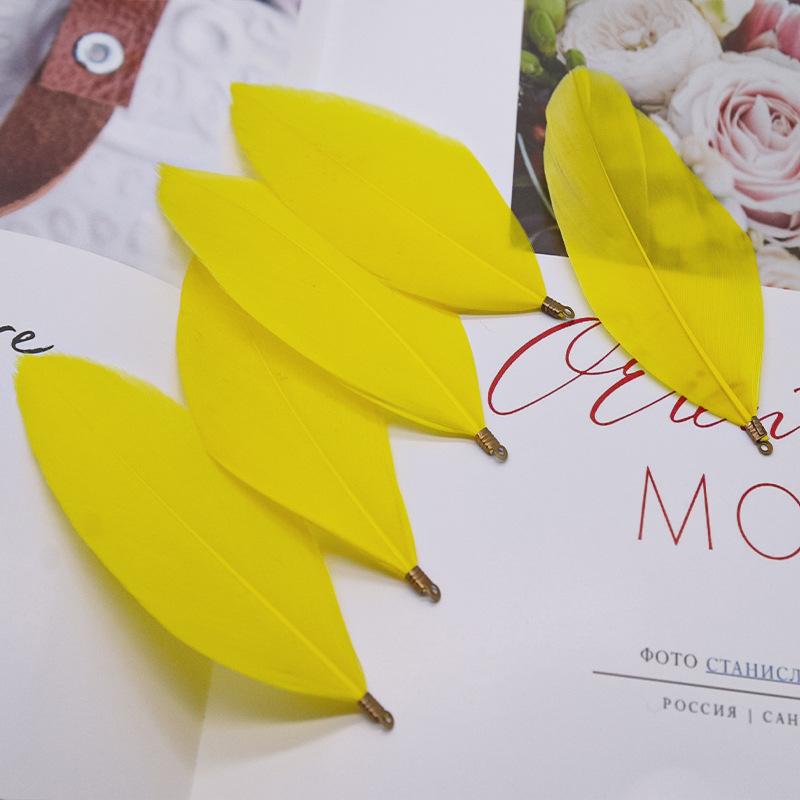 50Pcsdiy Jewelry Accessories Feather Big Floating Metal Clip Feather Swan Hair Jewelry Clothing Accessories Materials