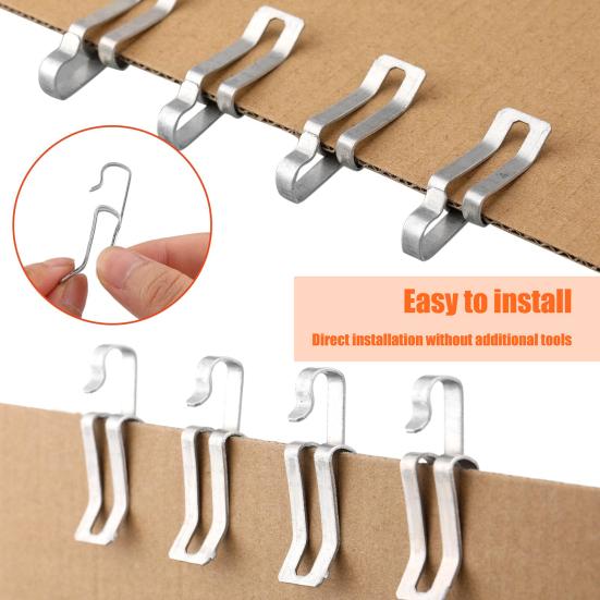 30Pcs Christmas Light Clips Metal Gutter Hooks Strong Load-bearing Weatherproof