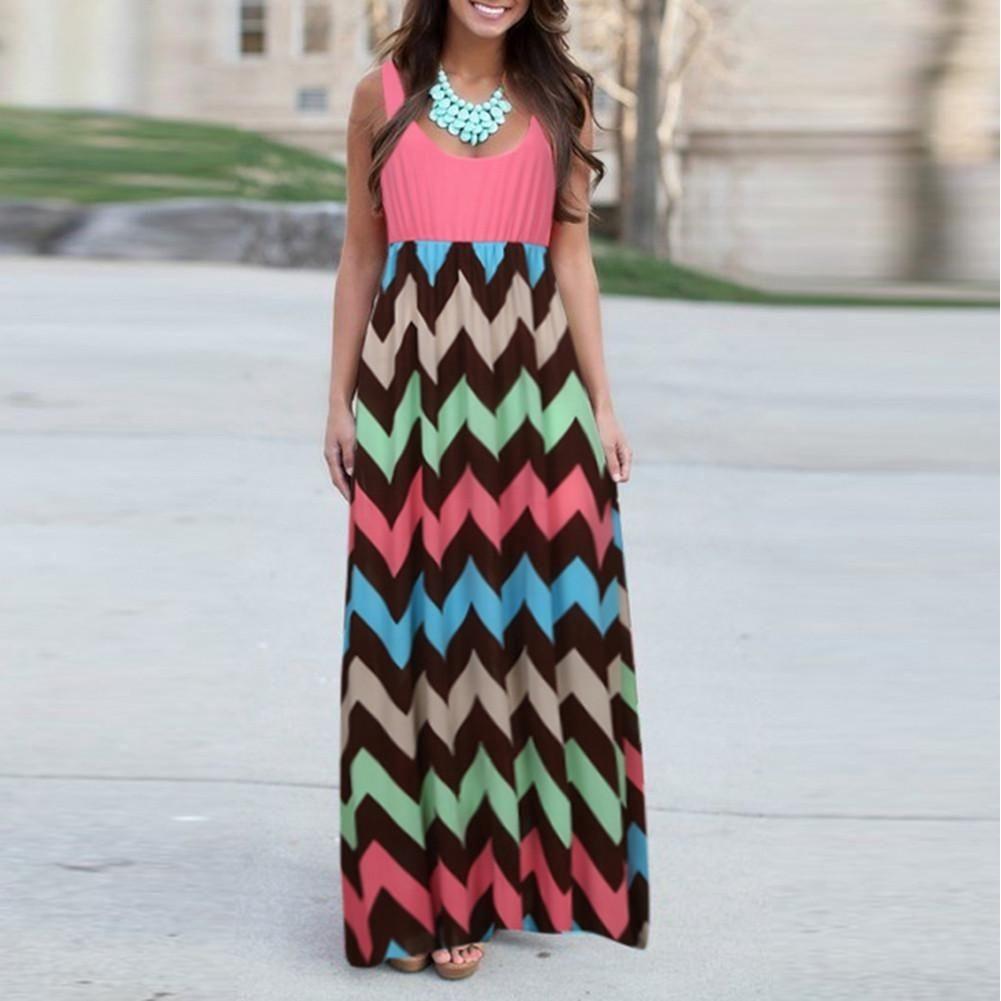 Elegant Women's Boho Long Maxi Evening Cocktail Party Summer Beach Dress Sundress