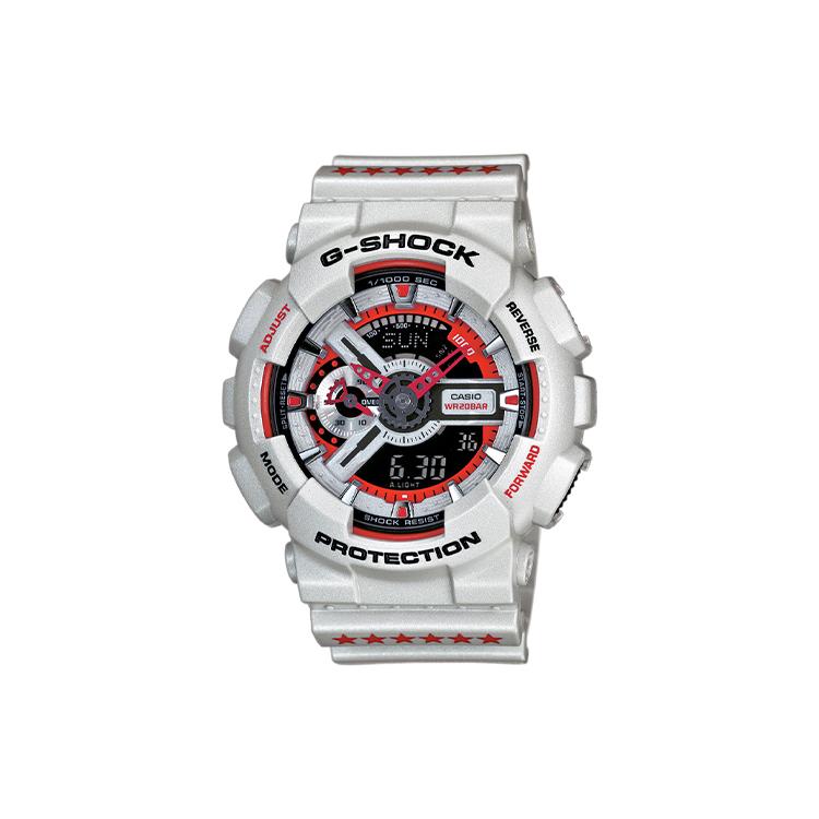 

CASIO Men Liquid Crystal/Analog Dual Display Series Black Watch GA-110EH-8A GA-110EH-8A White Watch Case