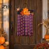 Hanging Tassel for Home Entrance Halloween Rag Flag Banner, Pumpkin Maple Leaf Flower Ribbon Dynamic Swaying Door Lintel Decoration Decor, Farmhouse