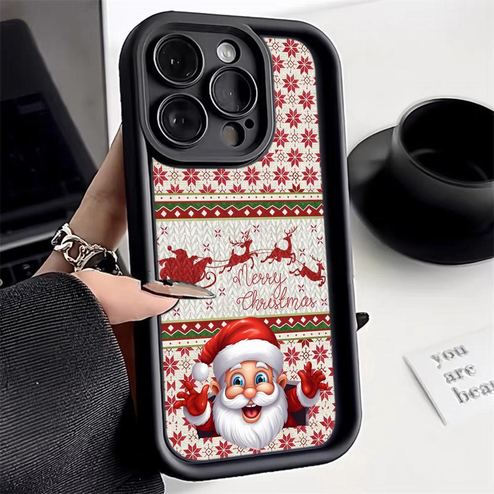 

N109 Happy New Year Merry Christmas design Soft Angel Eyes Phone Case для Samsung S23 S24 Ultra S21 A54 A34 A13 A14 A06 A24 Realme12 протиударний чохол Samsung A05s