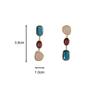 Asymmetric Contrasting Colored Earrings, High-End Earrings With Niche Design, Autumn And Winter Fashionable Temperament Earrings