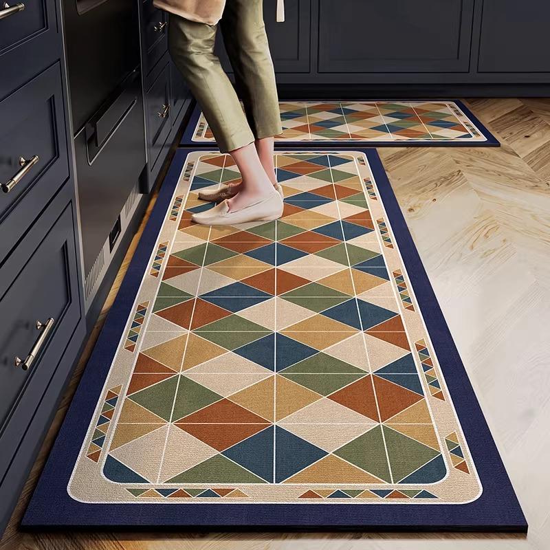 Kitchen Rug Long Carpet Absorbent Rug Non-slip Floor Mat American Style High-end Carpets Diatom Mud Mats Home Decoration Rugs