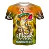 Funny Fishing T-Shirts Outdoor Hunting 3D Print Men's Women Casual Short Sleeve Oversized T Shirt Top Harajuku Tees Man Clothing