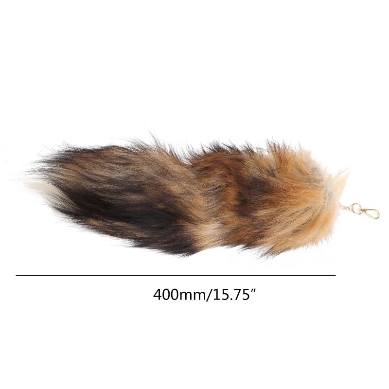 New Fashion Wolf Tail Fur Keychains Unisex Pendant Car Keyring Holder Key Chains Charm Bag Accessories Gifts