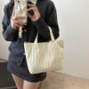 2024 New Retro Fashion Solid Color Tote Bag Stylish Large Capacity Handbag For Daily Use